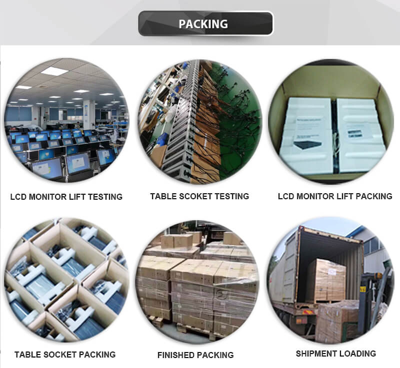 Motorized retractable monitors Packing